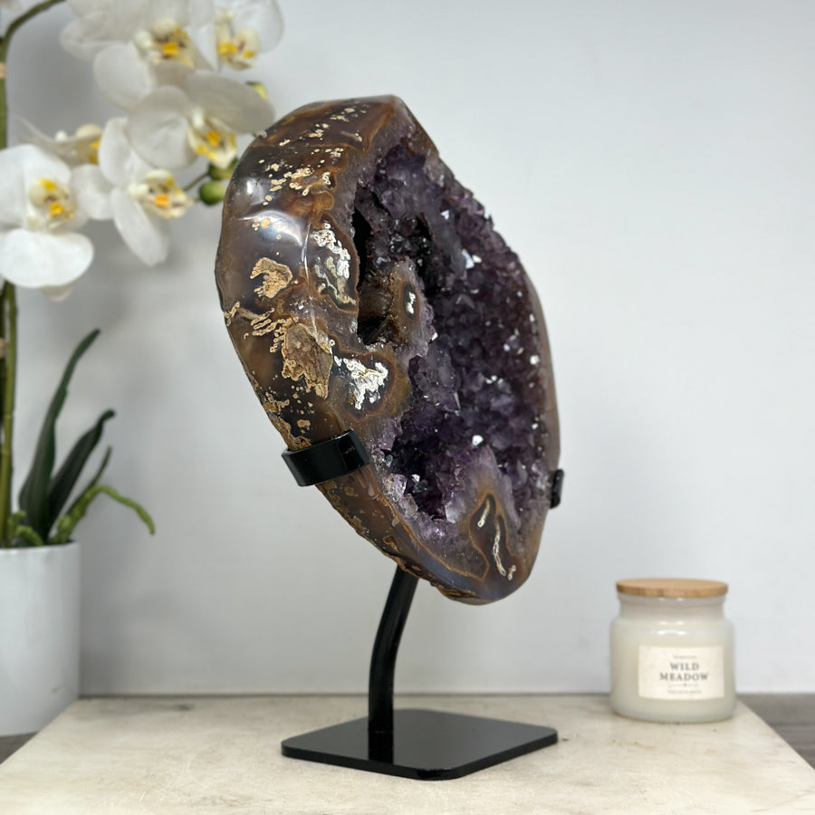 Huge Natural AMethyst &amp; Agate Geode - MWS1453