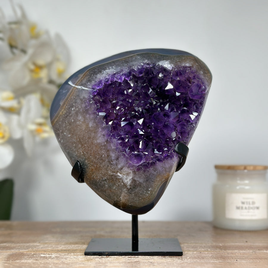 Natural Hand-Polished Amethyst from Uruguay - Home Decor & Meditation Crystal
