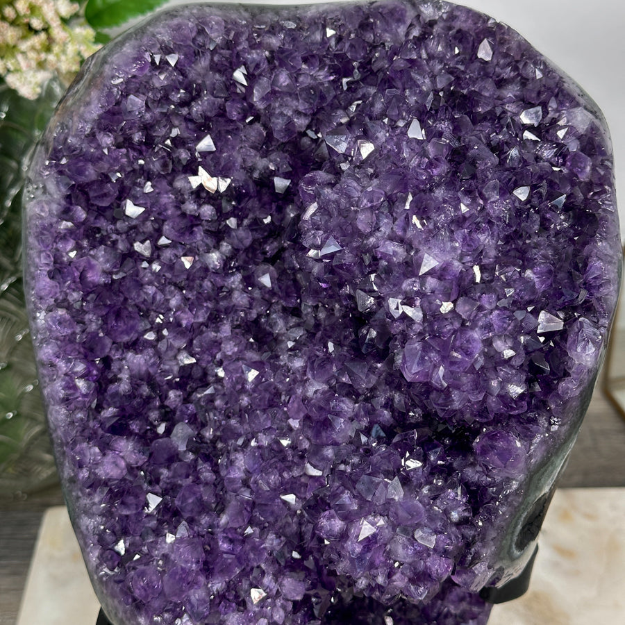 XXL Amethyst Specimen with Jasper Shell and Salactite Formations - AWS1435