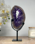 Deep Purple Amethyst & Blue Agate Geode Portal Slice - MWS1672