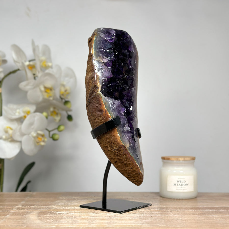 Large Natural Amethyst Geode with Deep Purple Crystals - MWS1625