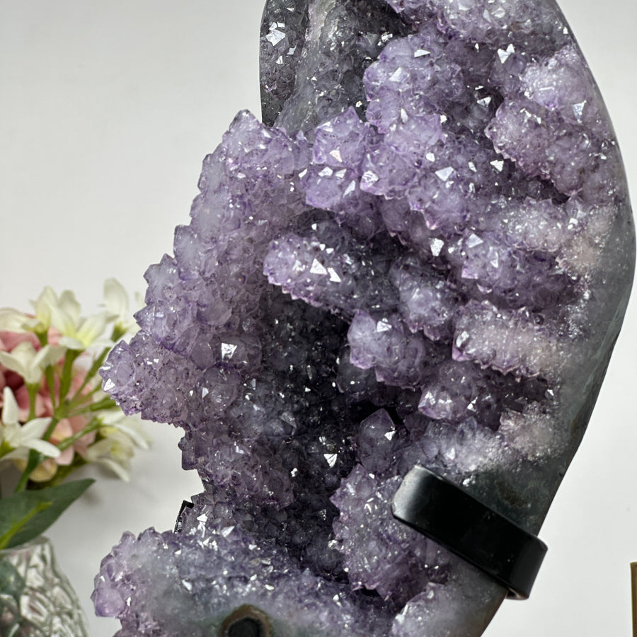 Stunning Amethyst Cluster Full Of Stalactite Towers - MWS0976