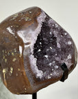 Red Jasper & Amethyst Crystal Cave Geode - MWS0817