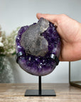 Beautiful Amethyst Cluster with Calcite & Black Hematite Formation - MWS1074