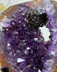 Natural Amethyst Geode with Black Hematite Formation - MWS1589