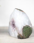 Quartz & Amethyst Stone Flame Crystal Carving Geode - FST0091