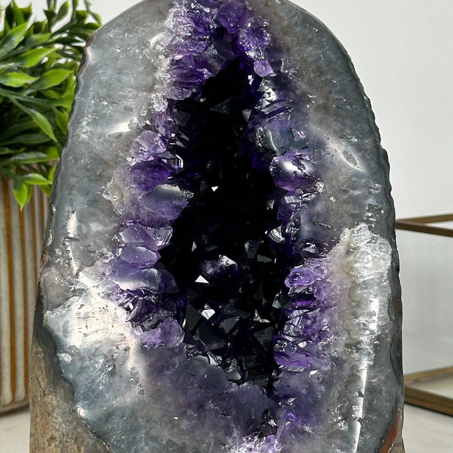 Outstanding Amethyst Geode Cave with Deep Purple A grade Crystals - CBP1022