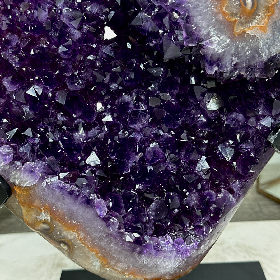 Rare Amethyst &amp; Quartz with Double Crystallization Cluster - Ideal for home Decor - MWS0922