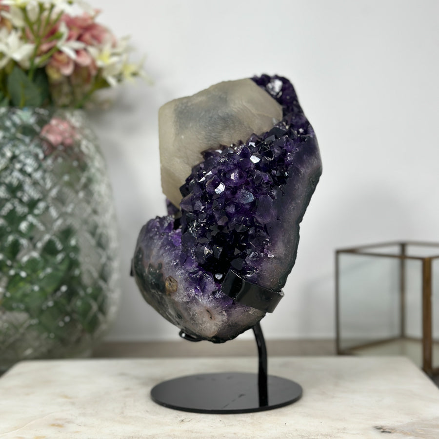 Beautiful Amethyst &amp; Calcite Specimen, Collector Grade Crystal - MWS0917