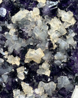 Premium A Grade Amethyst Cluster with Square Calcite Formations - MWS0908