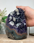 Stunning Amethyst Specimen with Calcite & Green Jasper - CBP0971