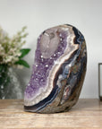 Unique Amethyst Geode, Calcite Crystal, Agate & Jasper Shell - CBP0412