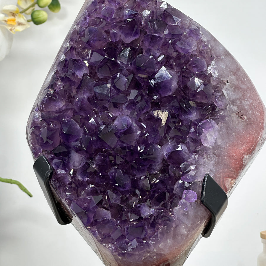 Amethyst Cluster with Red Jasper Banding - MWS1303