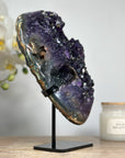 Natural Top Grade Amethyst Cluster with Rare Quartz Druzy & Calcite Inclusions - MWS1584