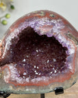 Natural Crystal Geode with Red Agate Shell - MWS1620