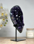 Premium Quality Amethyst Geode, Metallic Stand Included - MWS1722