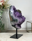 Natural Amethyst Stone Crystal with Calcite Formation - Unique Decorative Piece - MWS0895