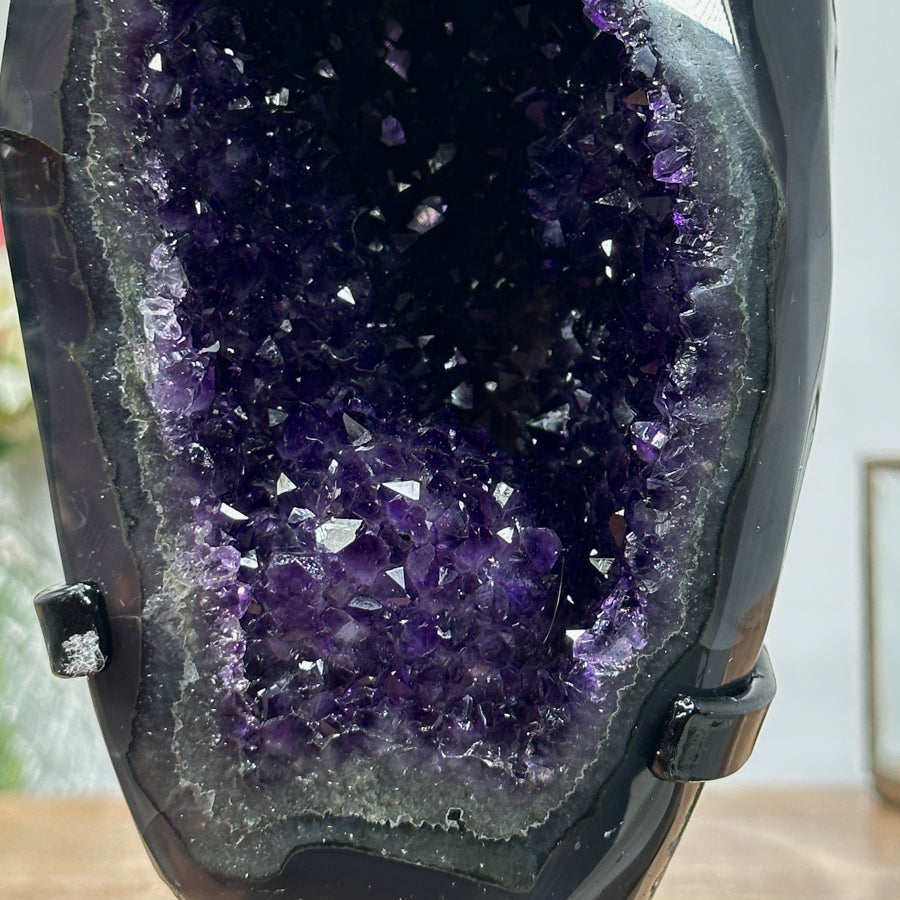 Natural Amethyst &amp; Agate Stone Geode Cave - MWS0938