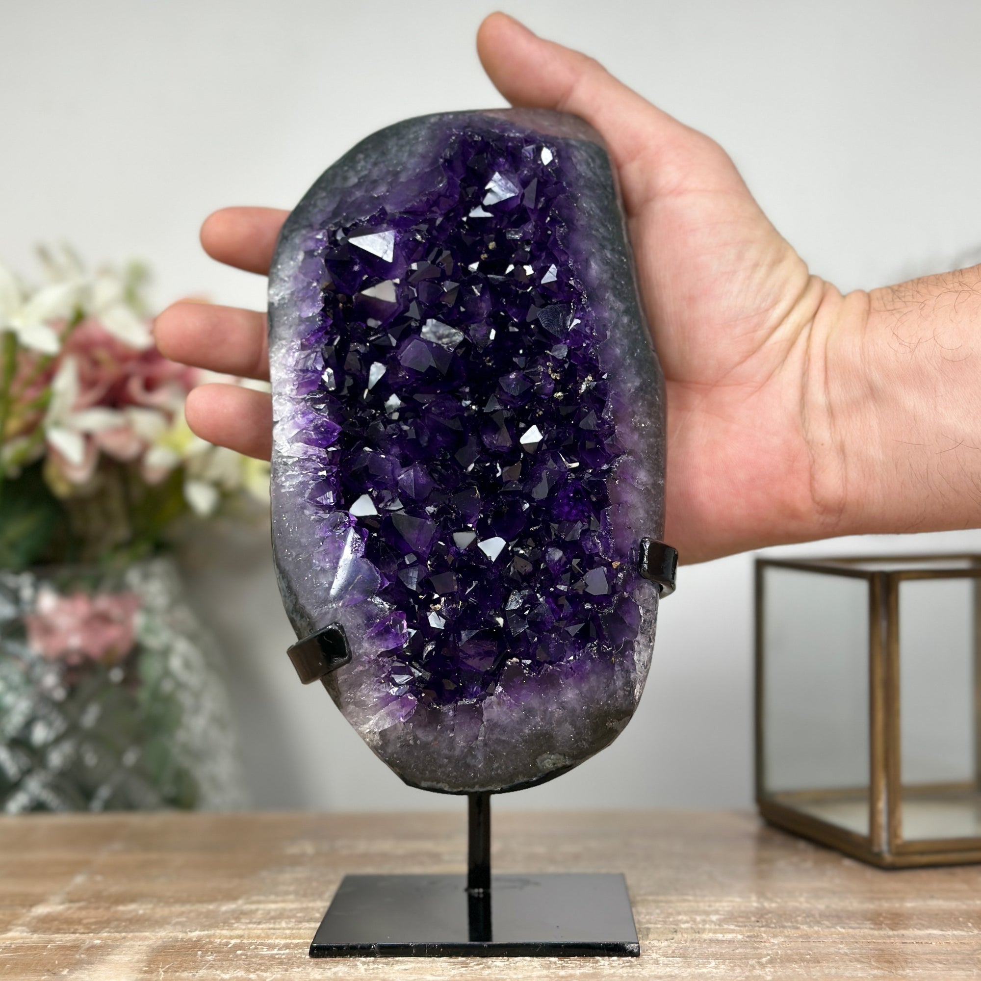 Premium Quality Natural Deep Purple Amethyst Stone, Perfect for Your Yoga and Meditation Space - MWS0954