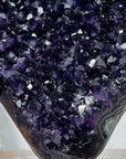 Stunning Amethyst Geode with Blue banded Agate Shell, Great for Spiritual Growth and Balance - MWS0957