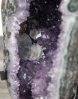 Stunning huge Natural Amethyst & Green Jasper Geode from Uruguay - MWS0369