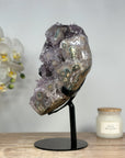 Natural Amethyst & Jasper Crystal Cluster Full of Stalactite Eyes - MWS1387