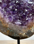 Natural Amethyst & Quartz Crystal Cluster with Stunning Yellow Banding - MWS1571