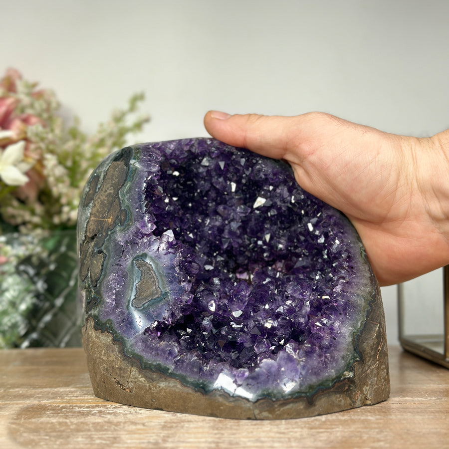 Beautiful Natural Amethyst Geode with Cut Base - CBP0531