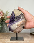 Amethyst Cluster with Calcite Formation - Enhances Your Desk with Natural Elegance. - MWS0882