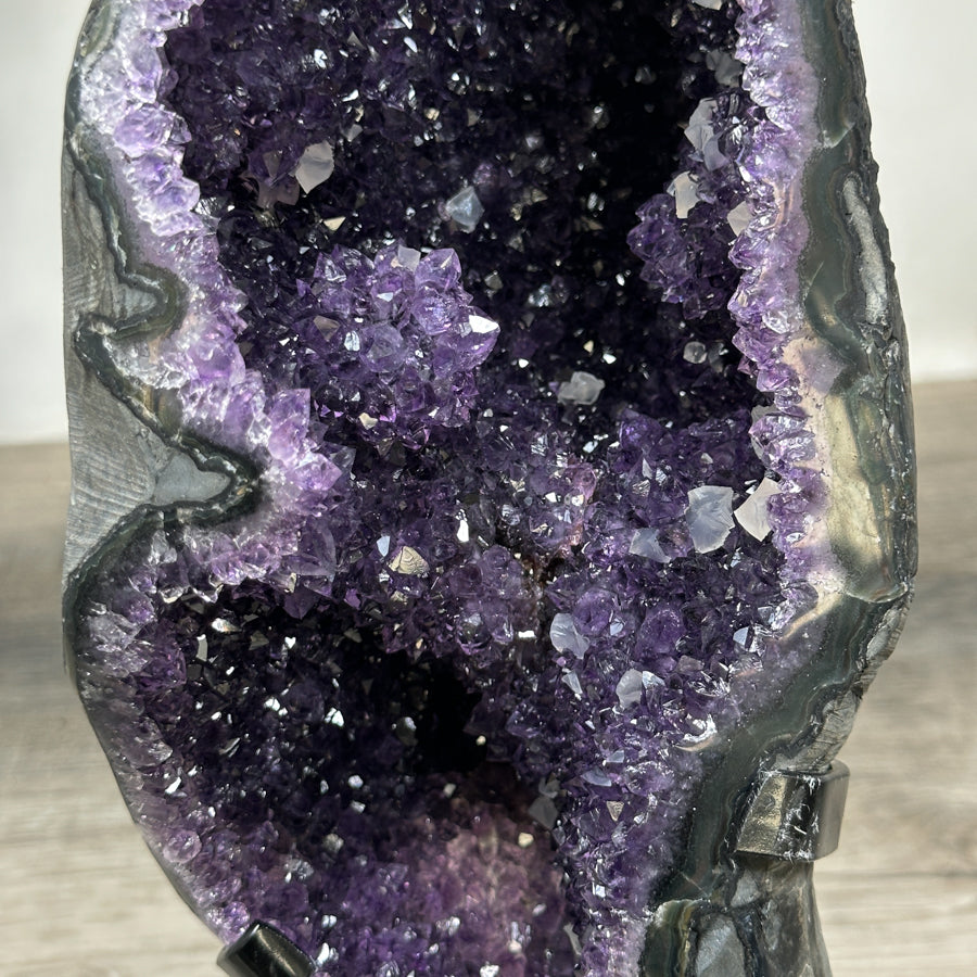 Natural Amethyst Geode with Beautiful Calcite Formations - MWS1667