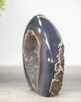 Natural Blue Agate & Quartz Stone Flame - FST0103