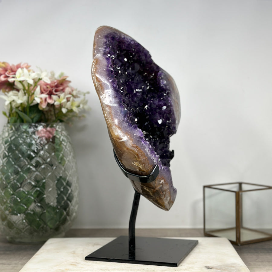 Rare Amethyst &amp; Quartz with Double Crystallization Cluster - Ideal for home Decor - MWS0922