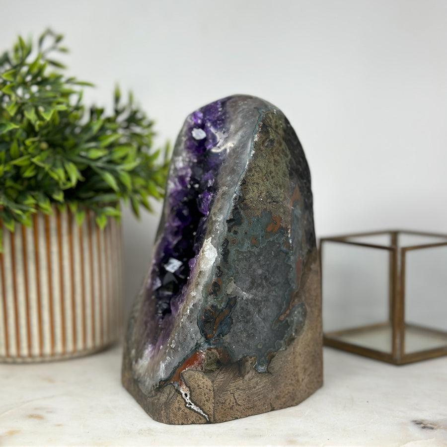 Outstanding Amethyst Geode Cave with Deep Purple A grade Crystals - CBP1022