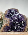 Unique Natural Amethyst and Jasper Stone Cathedral with Calcite Crystals - CBP0608