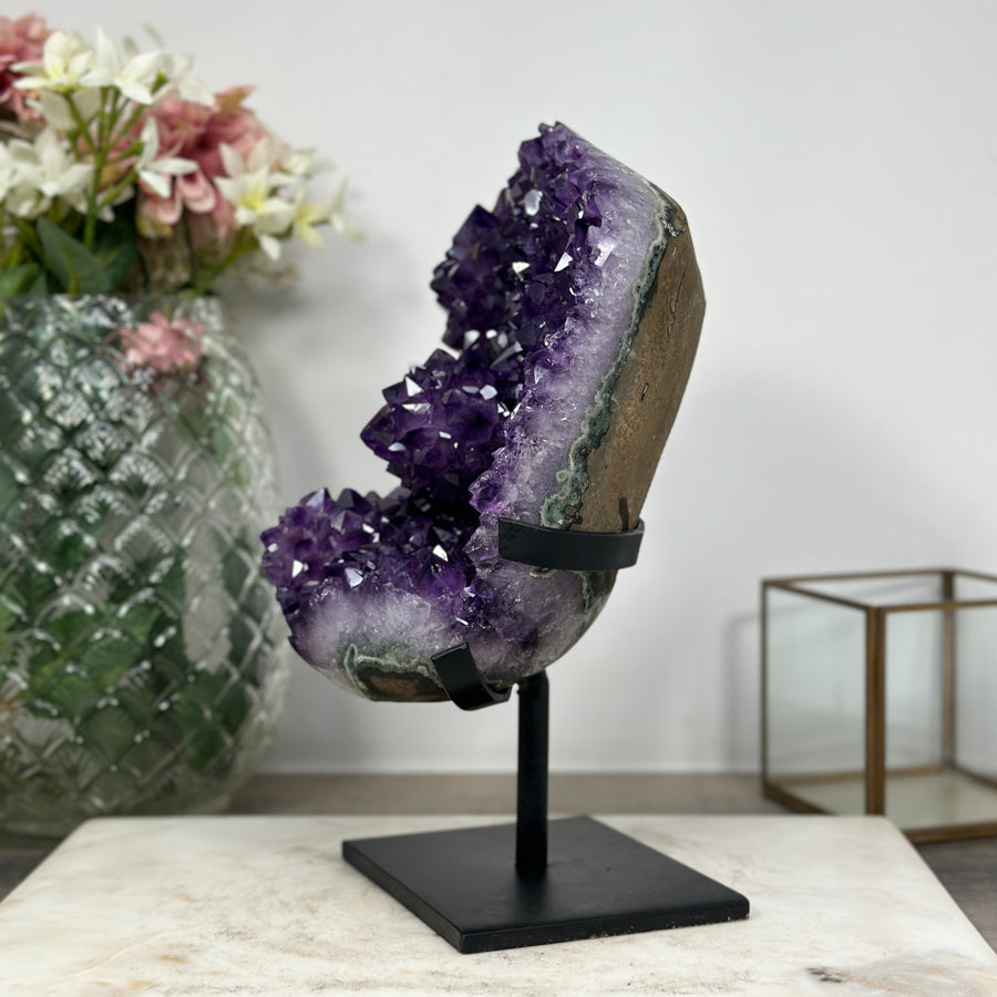 Stunning Amethyst Cluster with shinny crystals - AWS1260
