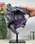 Beautiful Amethyst Cluster with Green Jasper Shell - MWS1155