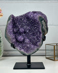 Huge Natural Amethyst Specimen, Display Included - AWS1432