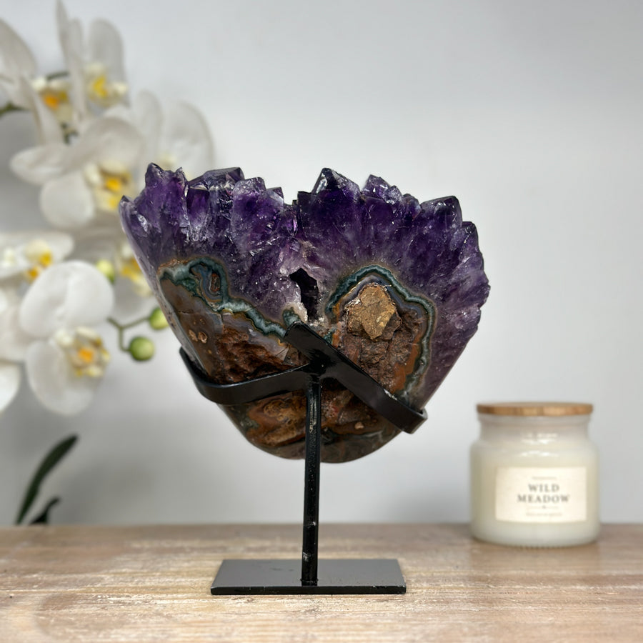 Deep Purple Natural Amethyst Cluster, Huge Crystals - MWS1694