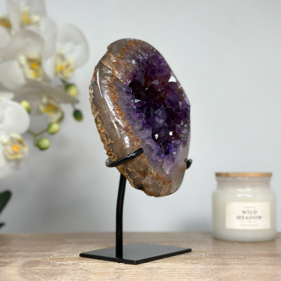 Natural Uruguayan Amethyst Cluster, Stand Included - MWS1583