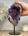 Natural Amethyst Geode with Red Tone Jasper Shell - MWS1402