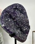 Unique Natural Amethyst Specimen Covered with Sugar Druzy Crystals - Elegant Bookshelf Highlight - MWS0781