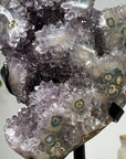 Natural Amethyst & Jasper Crystal Cluster Full of Stalactite Eyes - MWS1387