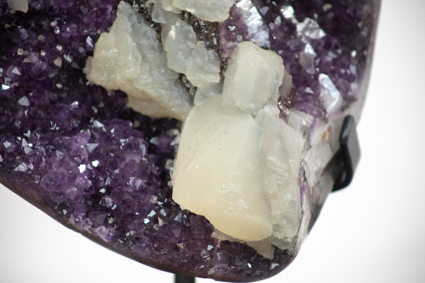 Outstanding 13 in Tall Natural Amethyst Crystal Cluster with unique Calcite Formation - MWS0351