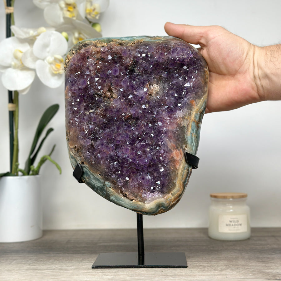 Stunning Amethyst &amp; Jasper Stone Crystal Specimen - MWS1668