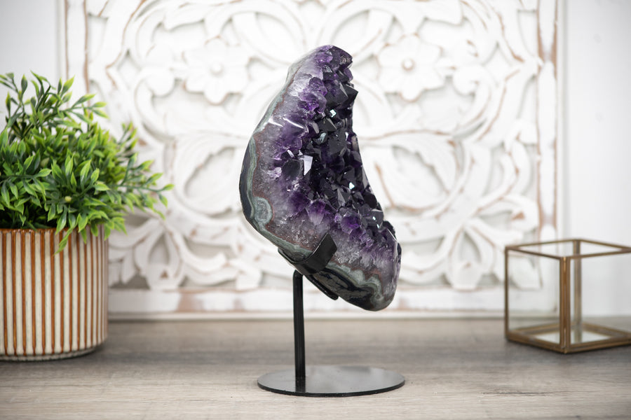 Natural Deep Purple Uruguayan Amethyst, Ready to Display - MWS0263