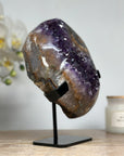 Natural Amethyst & Quartz Crystal Cluster with Stunning Yellow Banding - MWS1571