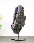 Stunning huge Natural Amethyst & Green Jasper Geode from Uruguay - MWS0369