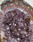 Natural Large Amethyst Cluster with Beautiful Red Banding Shell - MWS1704