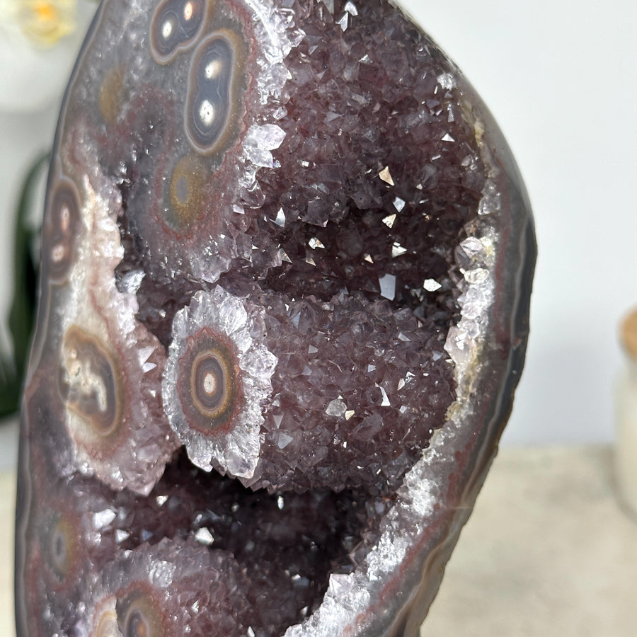 Stunning Red Quartz &amp; Agate Freeform Specimen - MWS1294