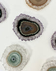 Genuine Amethyst, Agate, Quartz & Green Jasper Stalactite Slices Flat - Perfect for Crafting Unique Jewelry - STS0023